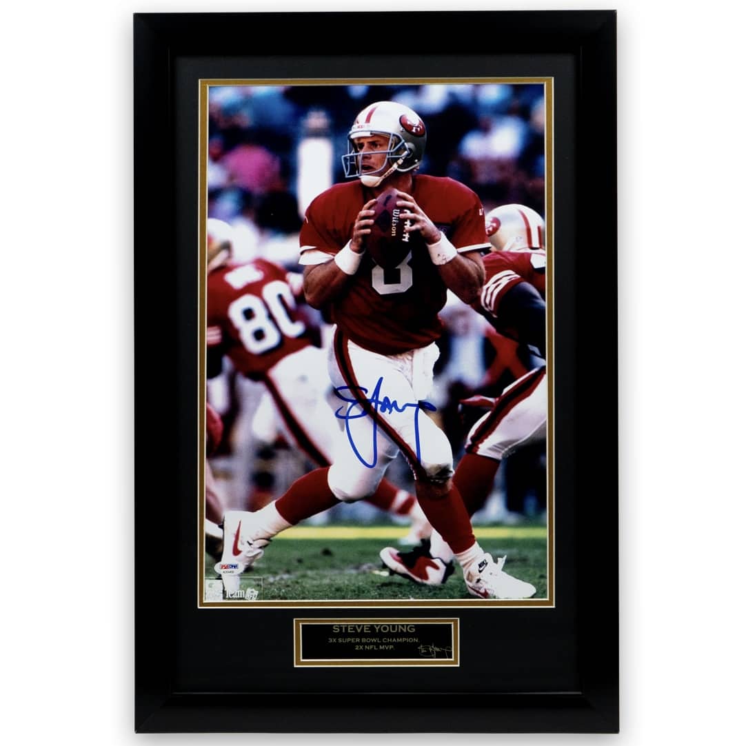 Steve Young - Fotografía Firmada San Francisco 49ers