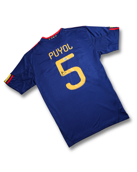 Carles Puyol - Jersey Firmado España 2010 Visitante