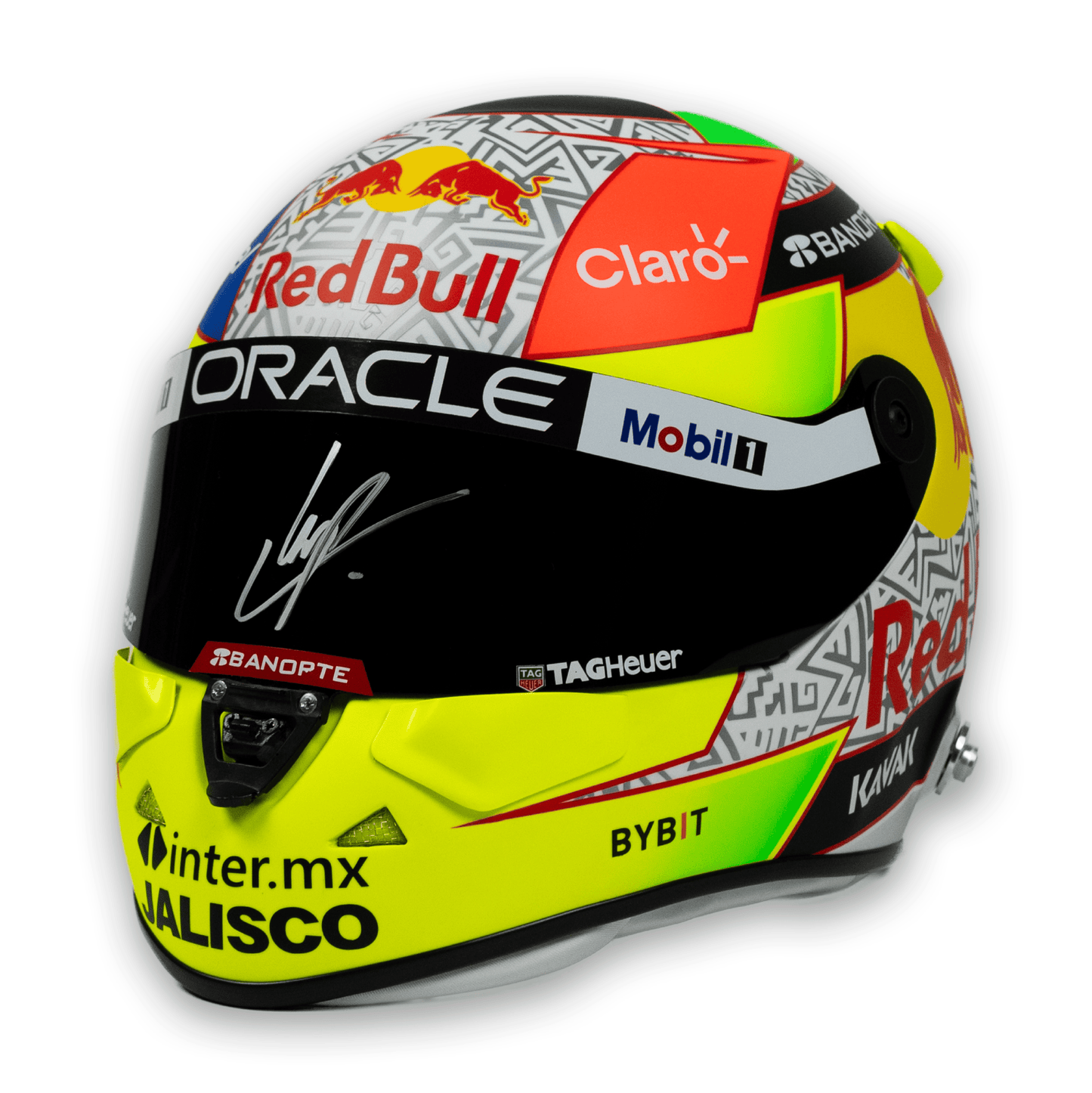 Checo Perez - Casco Firmado Full Size 1:1 - Red Bull