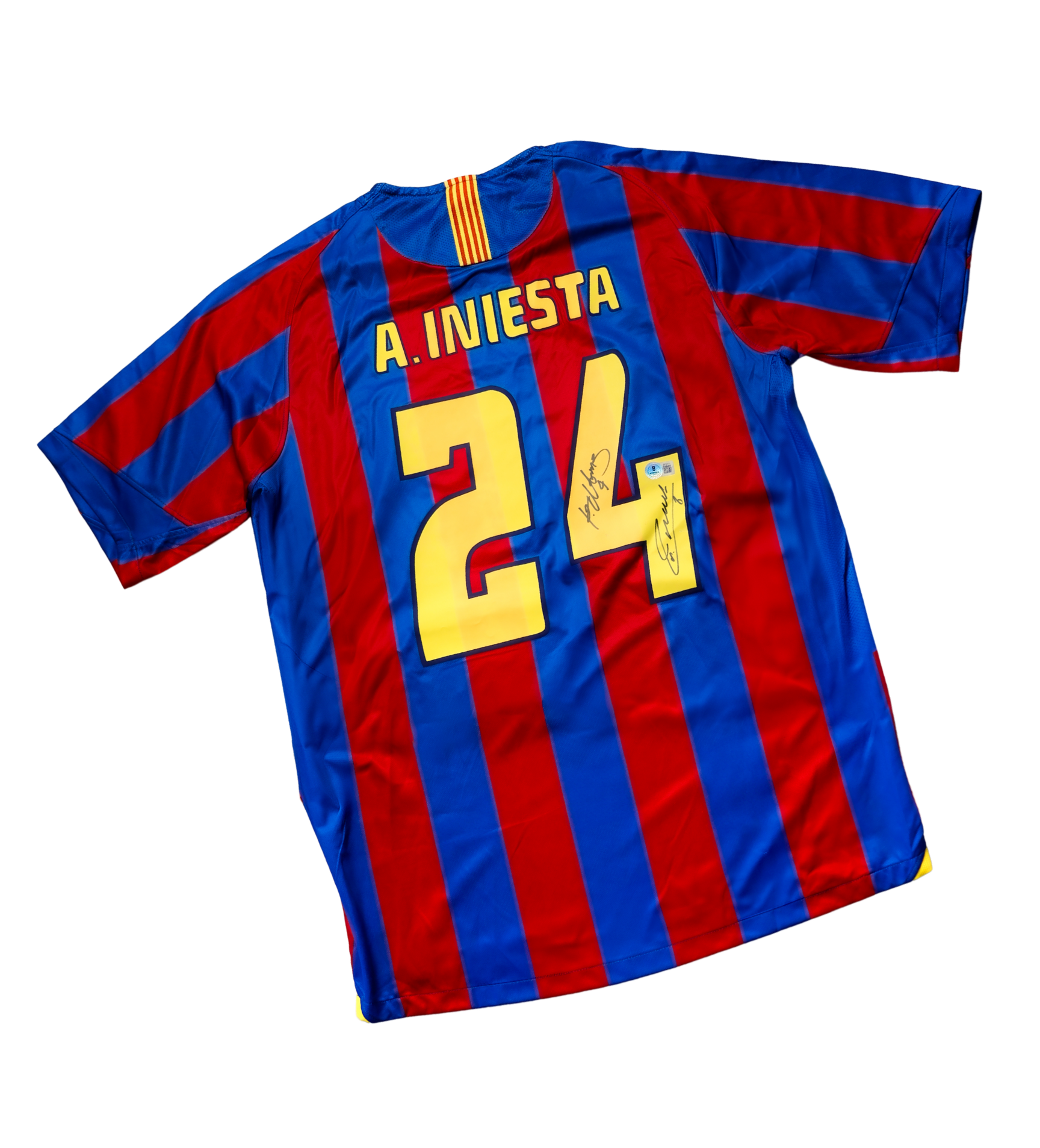 Jersey Firmado Barcelona 2004 - Andrés Iniesta y Rafa Márquez