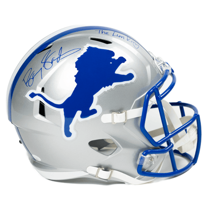 Barry Sanders - Casco Firmado Detroit Lions