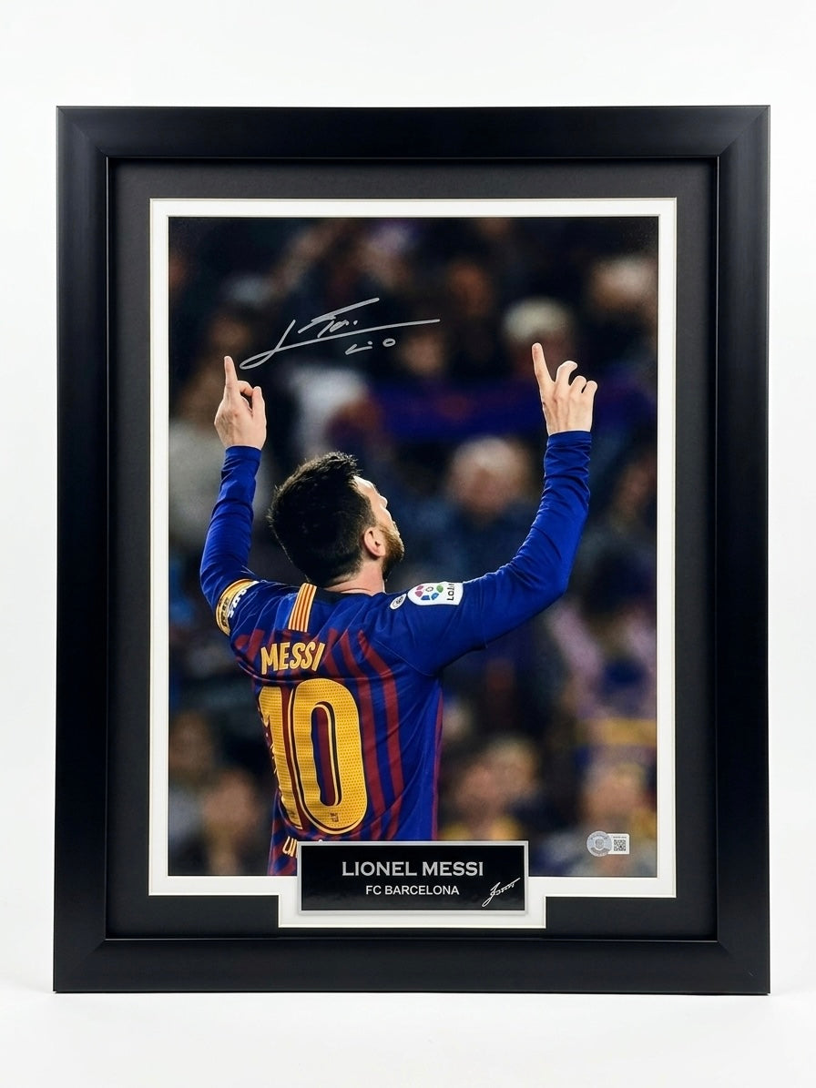 Leo Messi - Fotografía Firmada Barcelona