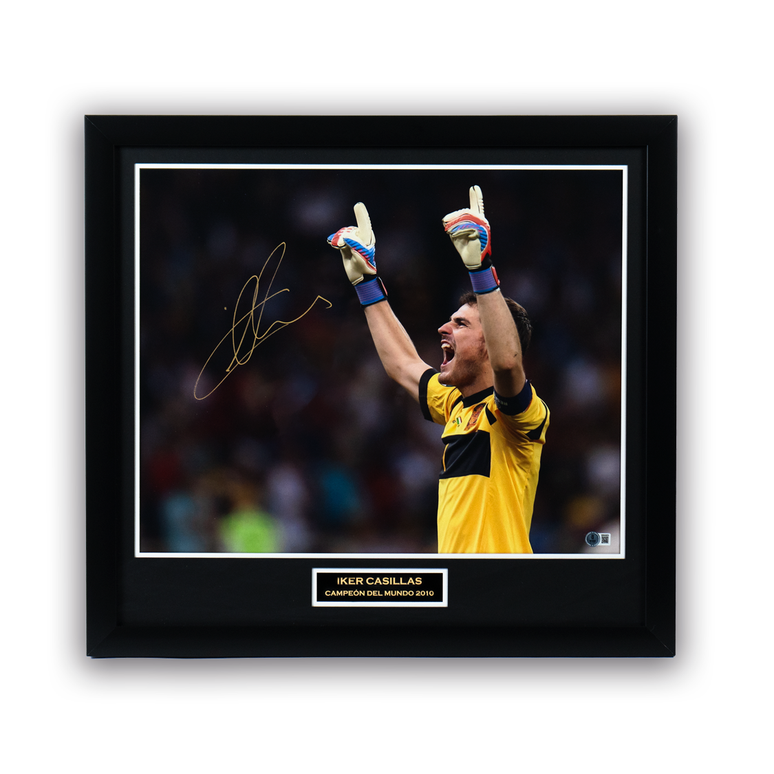 Iker Casillas- Fotografía Firmada España Campeón del Mundo 2010
