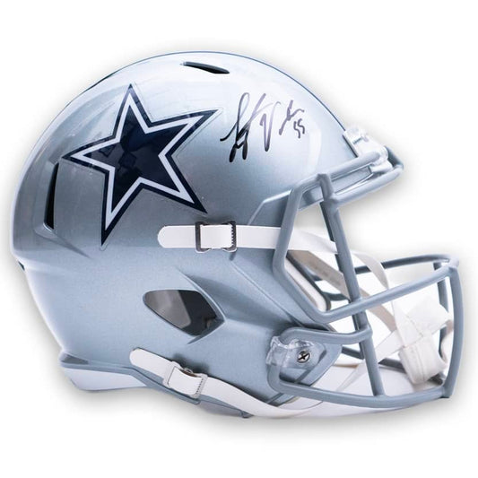 Leighton Vander Esch - Casco Firmado Dallas Cowboys