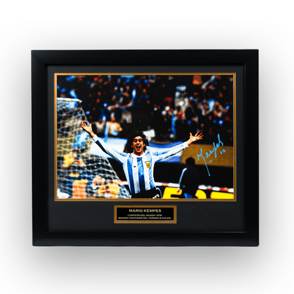 Mario Kempes - Fotografía Firmada Argentina