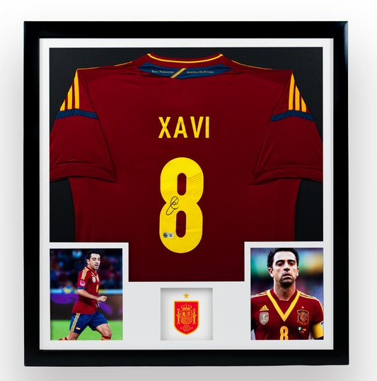 Xavi Hernández - Jersey Firmado España
