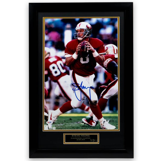 Steve Young - Fotografía Firmada San Francisco 49ers