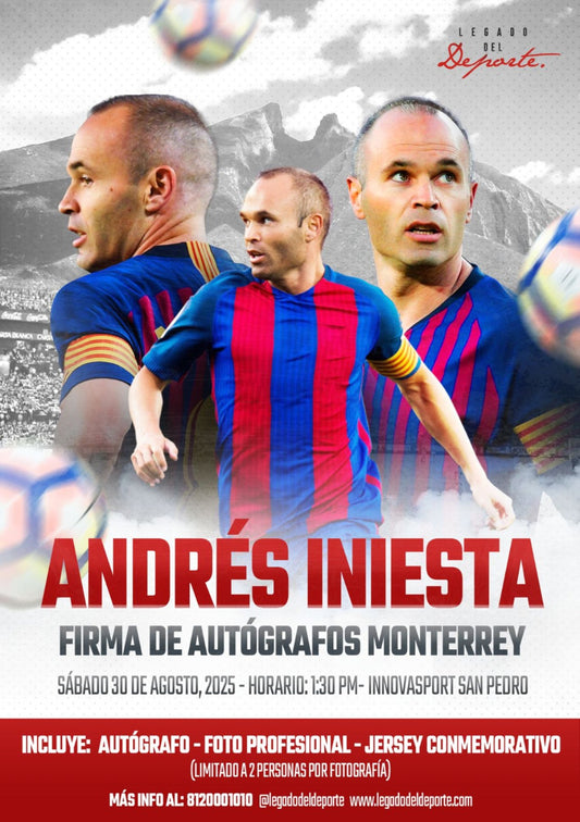 Andres Iniesta en Monterrey - Firma Exclusiva 30 de Agosto