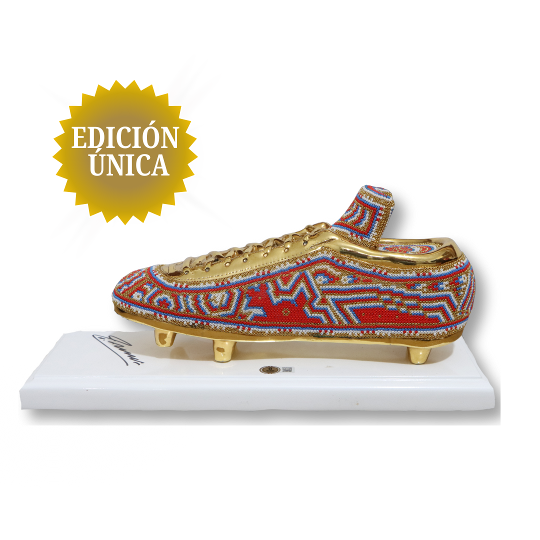 Botín de Arte Huichol - Firma Andrés Iniesta