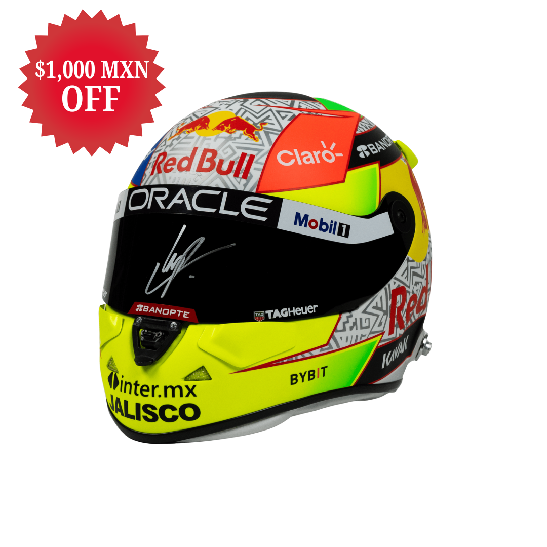 Checo Perez - Casco Firmado Full Size 1:1 - Red Bull